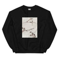 Black Sweater Three Birds Perched On Branches One With Blossoms - Katsushika Hokusai Published Between 1830 And 1850 An Illustration Of Three Birds Perched On Branches One With Blossoms Essential