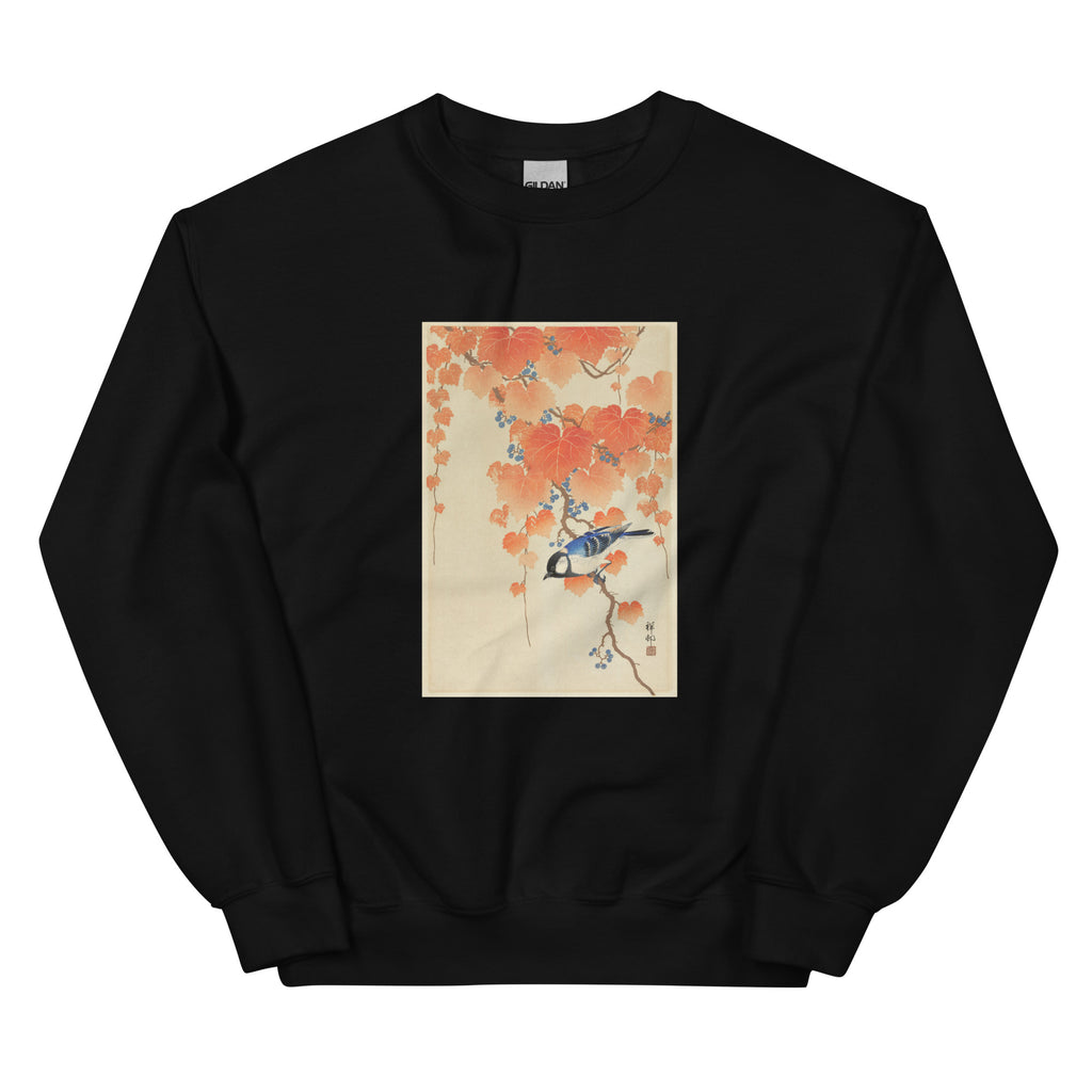 Black Sweater Great Tit On Paulownia Branch - Ohara Koson 1925 Essential