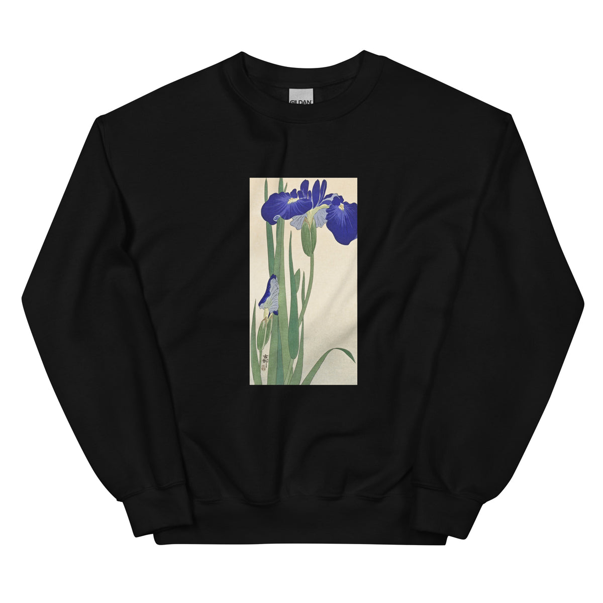 Black Sweater Blue Irises - Ohara Koson 1900 Essential