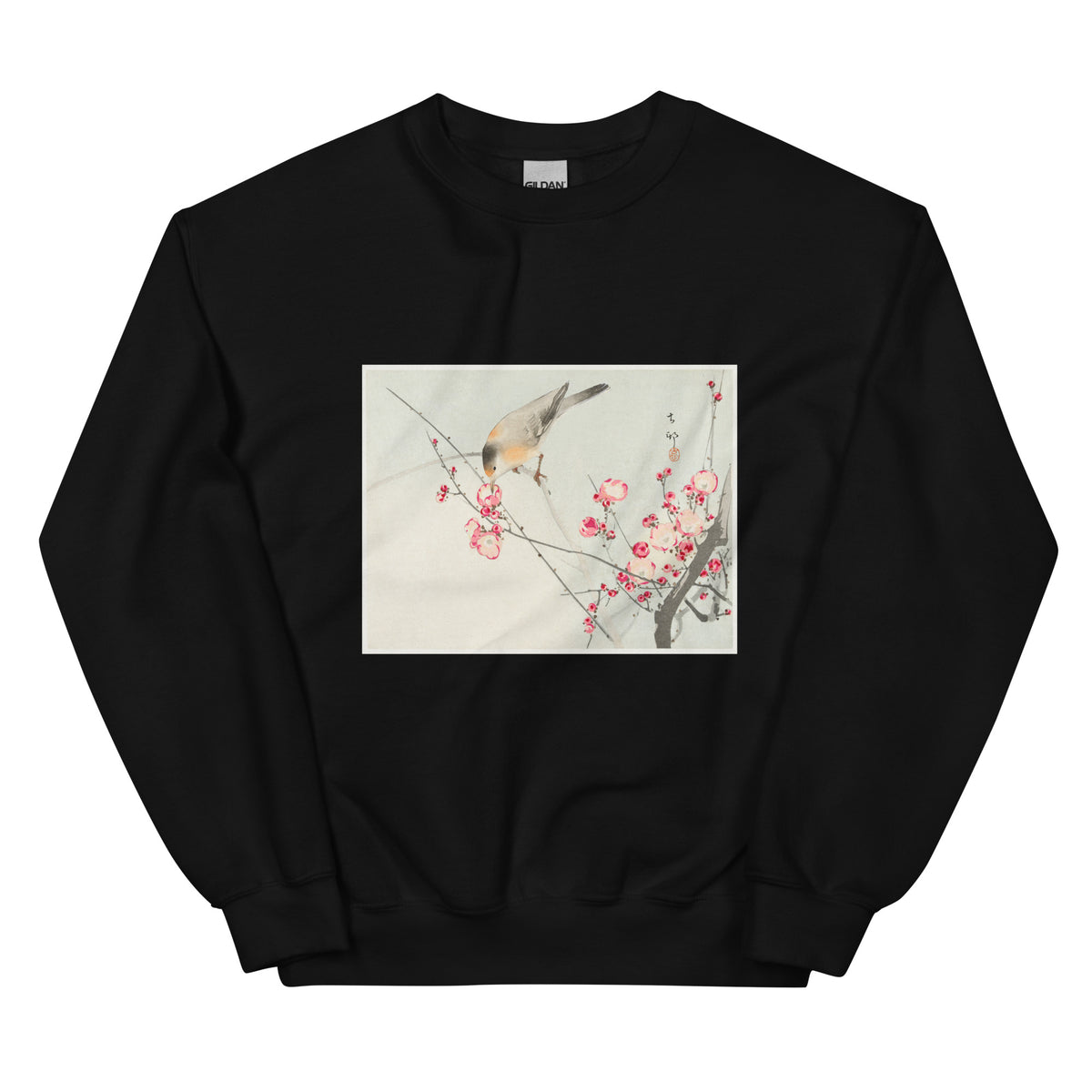 Black Sweater Songbird On Blossom Branch - Ohara Koson 1900 Essential