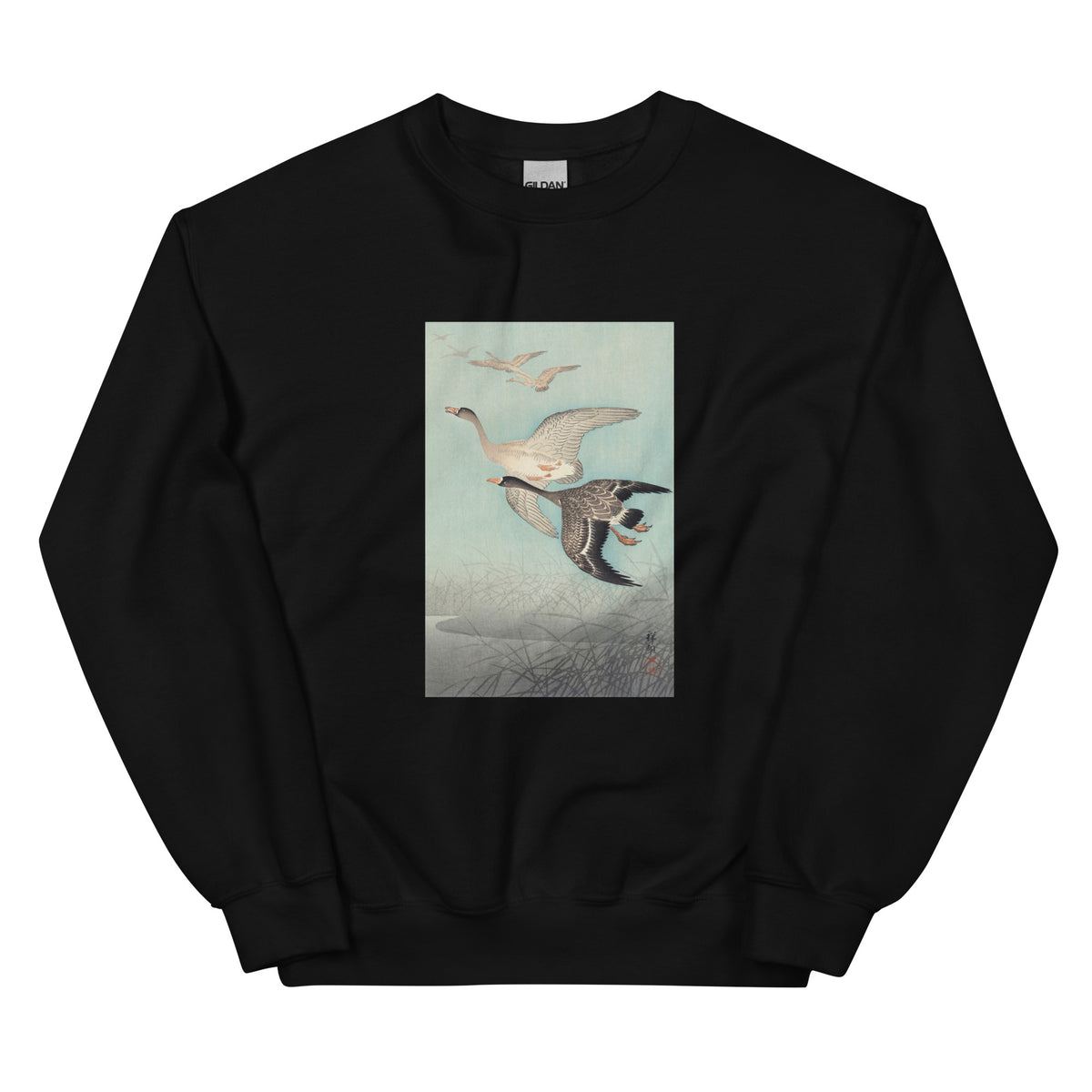 Black Sweater Great Geese In Flight - Ohara Koson 1925 Essential