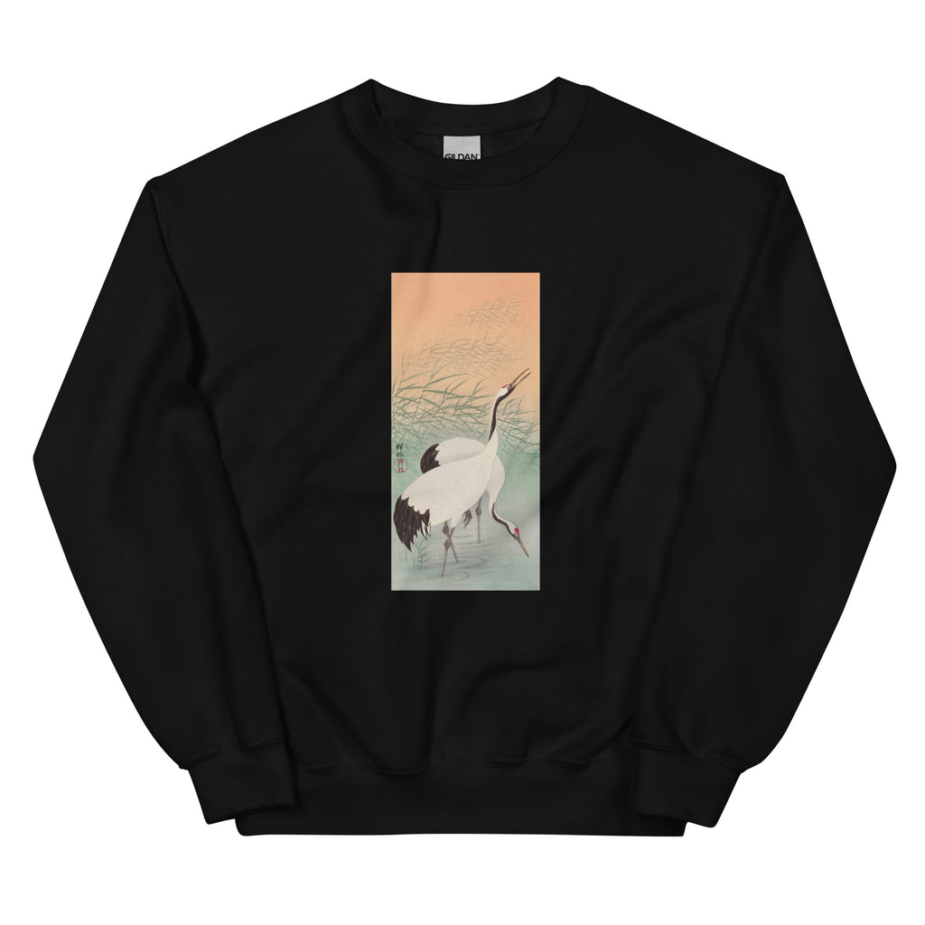 Black Sweater Two Cranes - Ohara Koson 1925 Essential