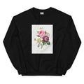 Black Sweater Anemone And Cabbage Rose - Pierre-Joseph Redoute 1759 Essential
