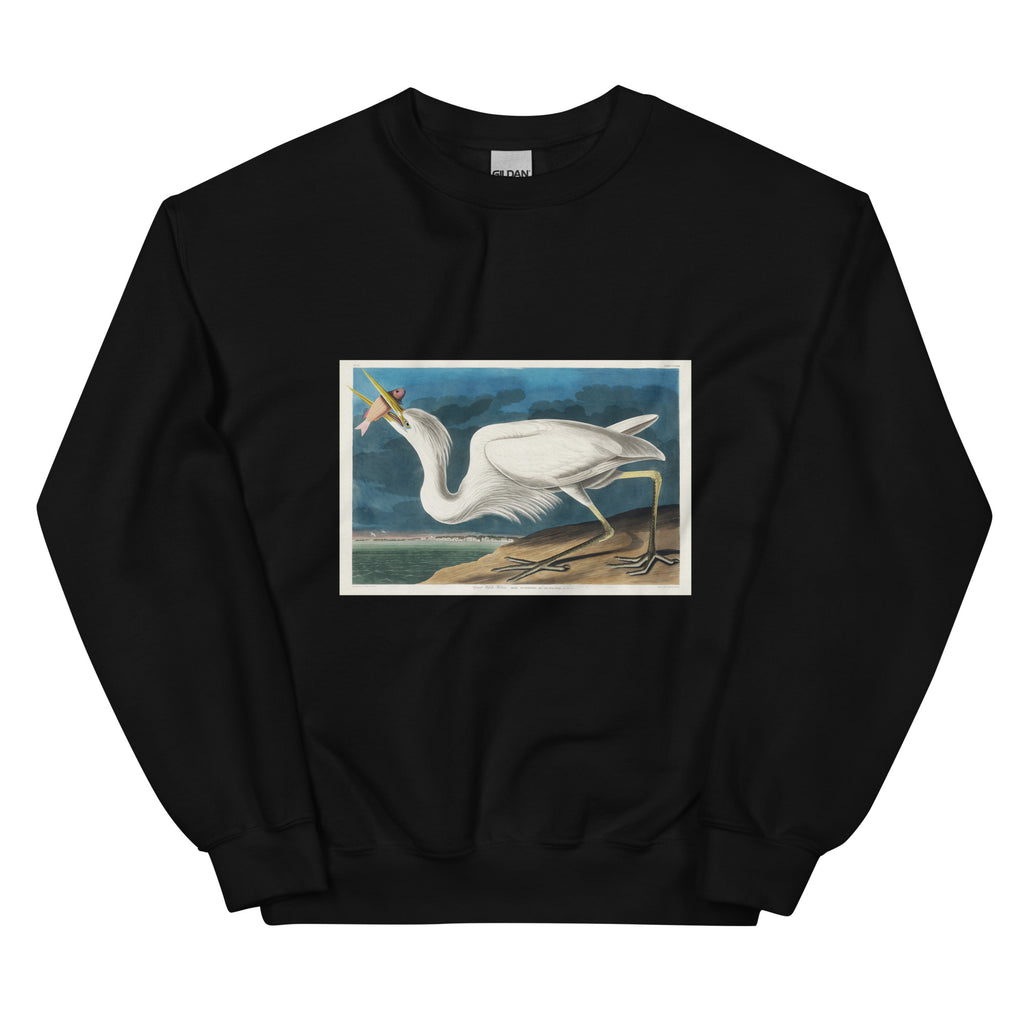 Black Sweater Great White Heron Essential