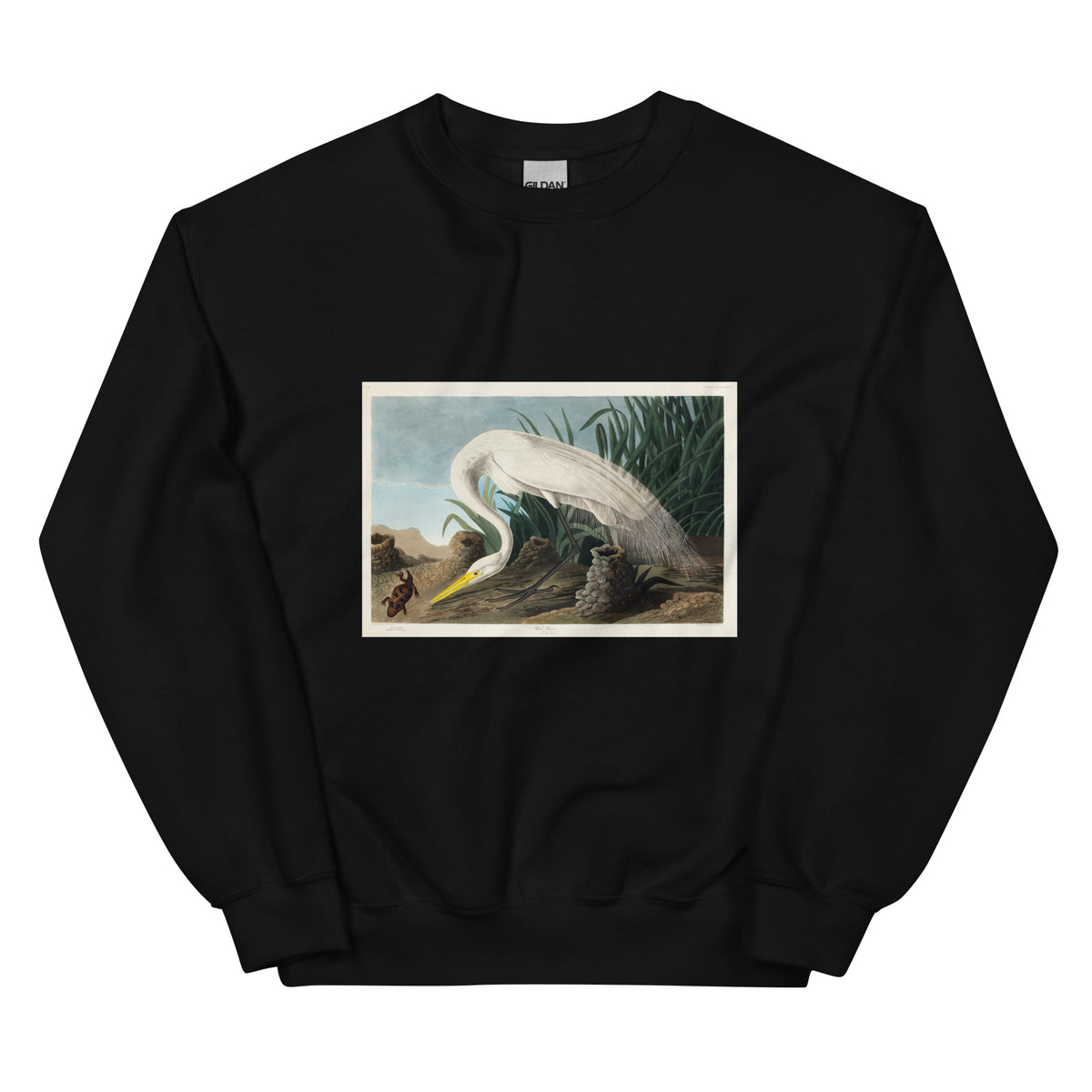 Black Sweater White Heron Essential