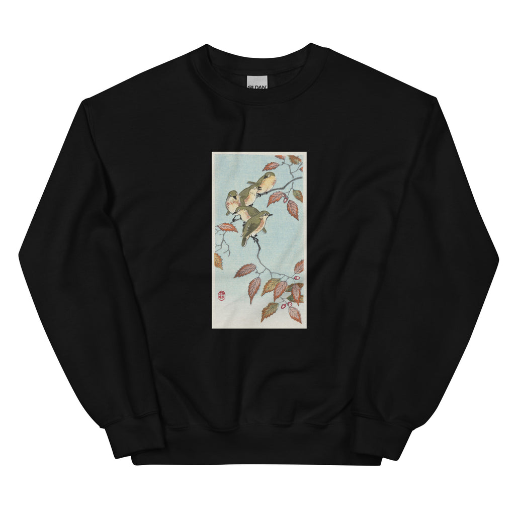 Black Sweater Birds On A Branch - Ohara Koson 1900 Essential