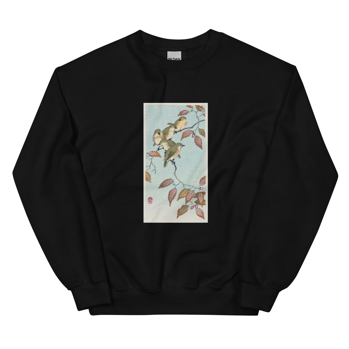 Black Sweater Birds On A Branch - Ohara Koson 1900 Essential