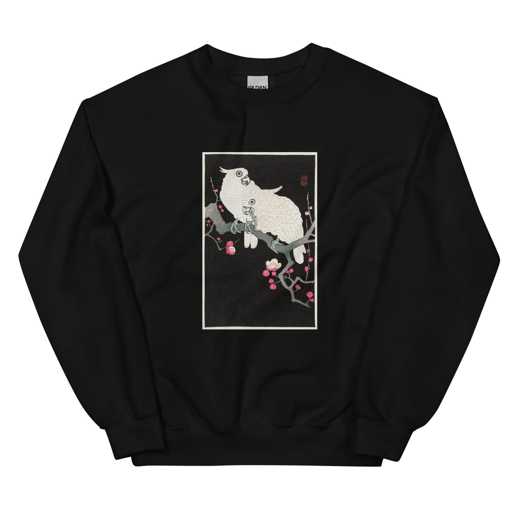 Black Sweater Two Cockatoo And Plum Blossom - Ohara Koson 1925 Essential