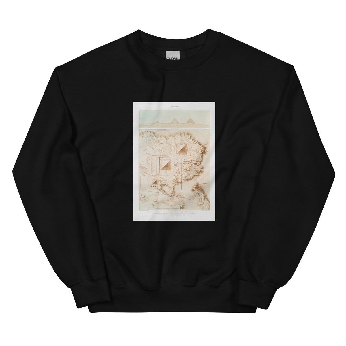 Black Sweater Topographic Map Of Part Of The Memphite Necropolis Pyramids Of Giza Essential