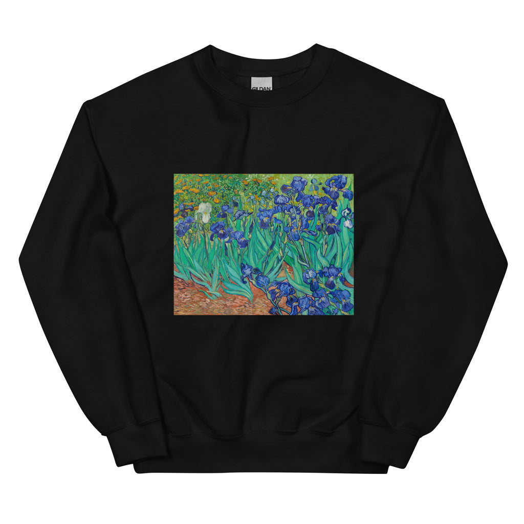 Black Sweater Vincent Van Gogh S Irises Famous Painting Essential