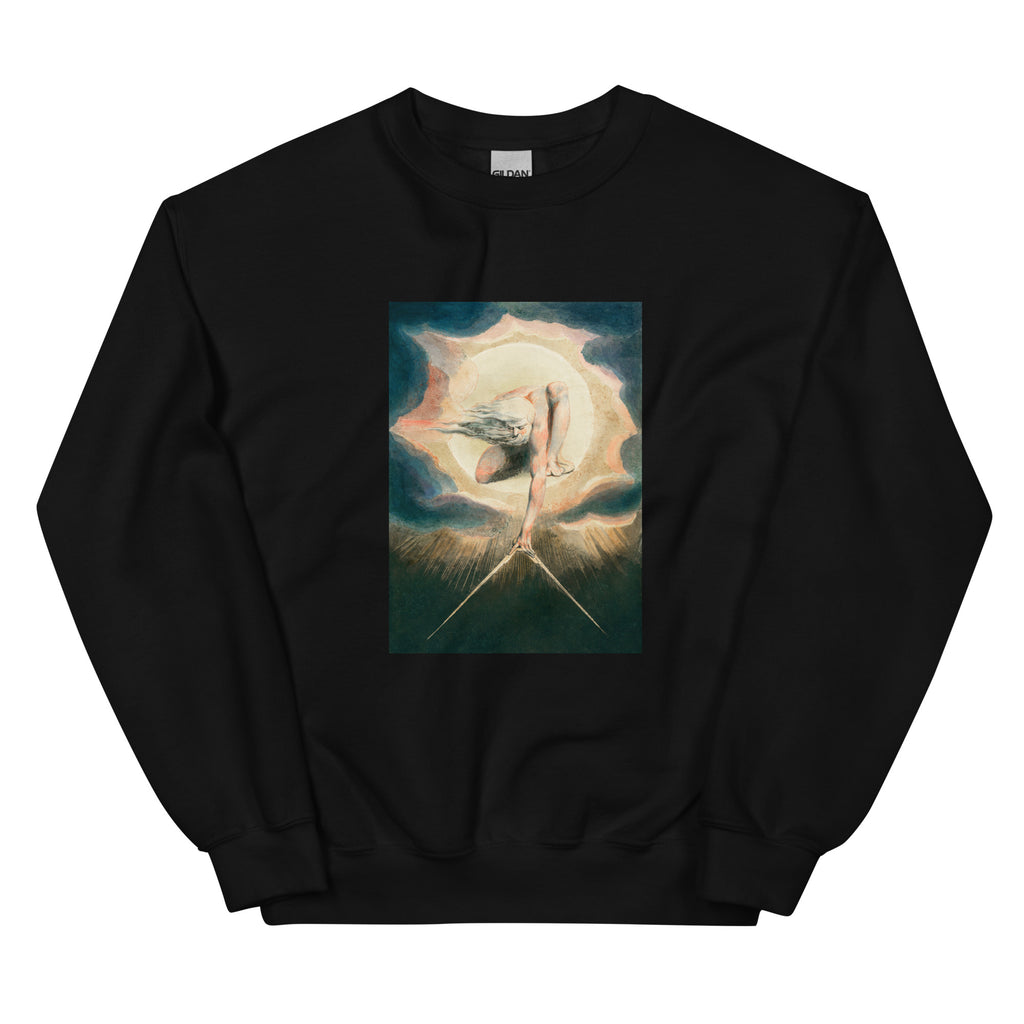 Black Sweater Ancient Of Days Setting A Compass To The Earth Illustration - William Blake 1794 Essential