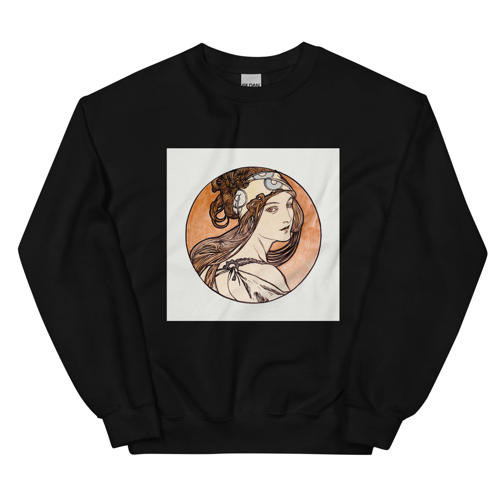 Black Sweater Stained Glass Fouquet Mucha I Essential