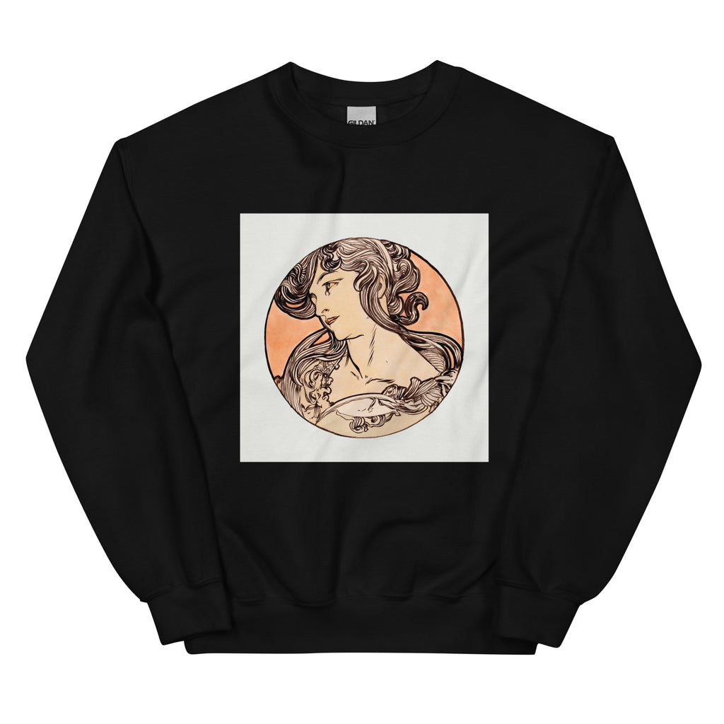 Black Sweater Stained Glass Fouquet Mucha IX Essential