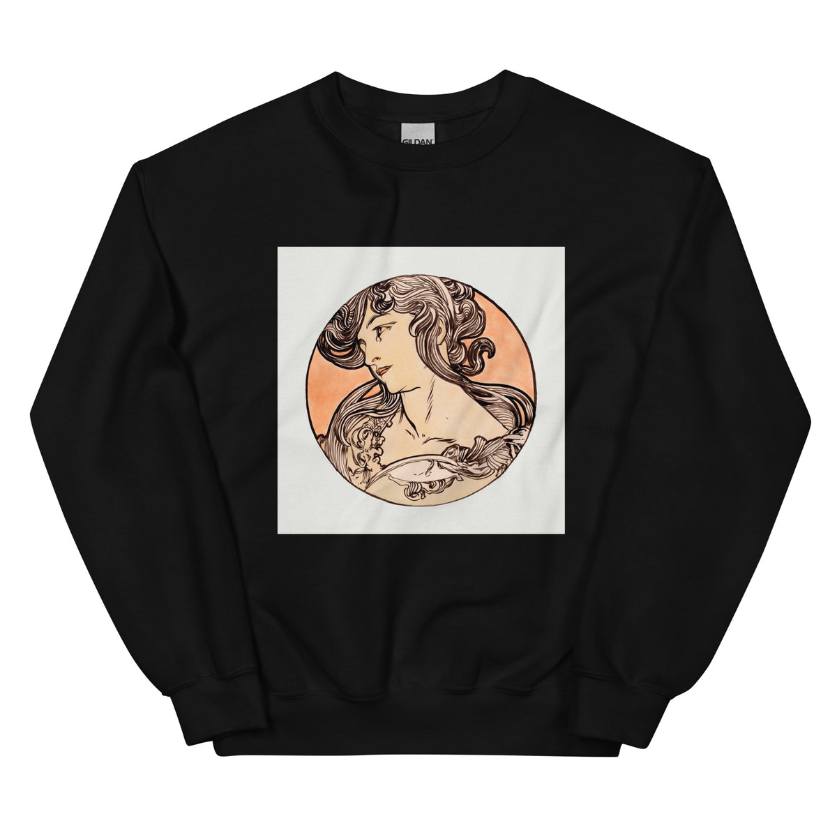 Black Sweater Stained Glass Fouquet Mucha IX Essential