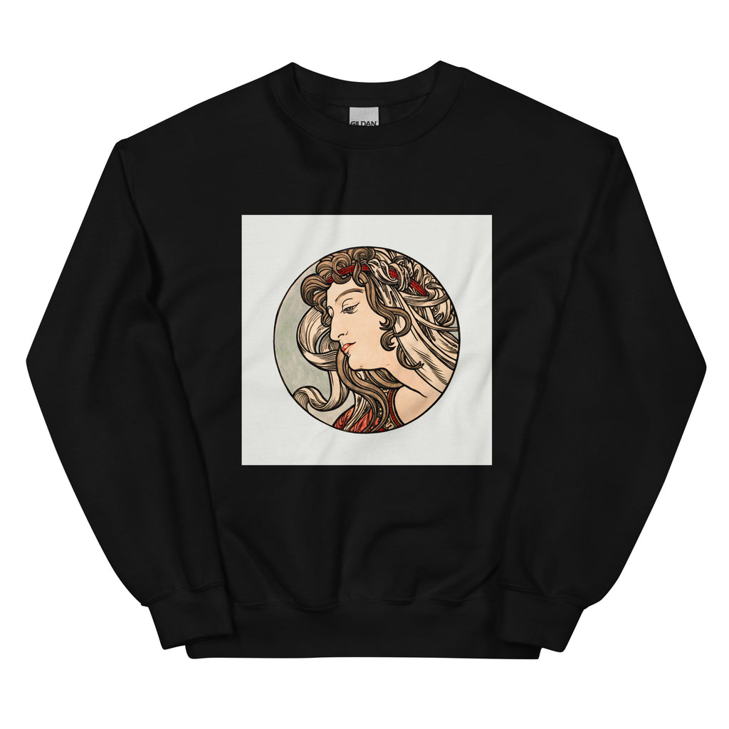 Black Sweater Stained Glass Fouquet Mucha V Essential