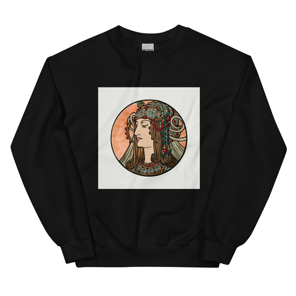 Black Sweater Stained Glass Fouquet Mucha VI Essential