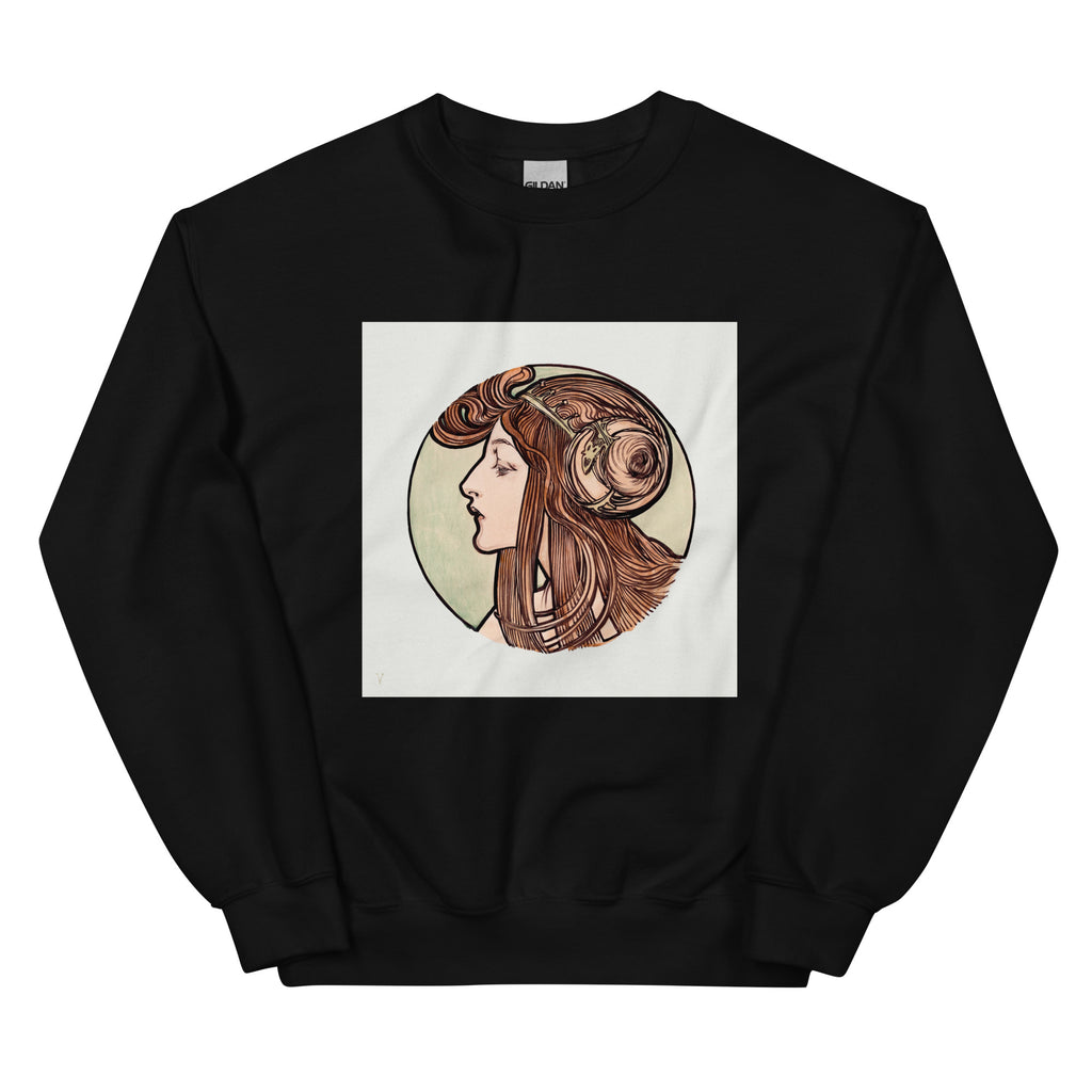 Black Sweater Stained Glass Fouquet Mucha VII Essential