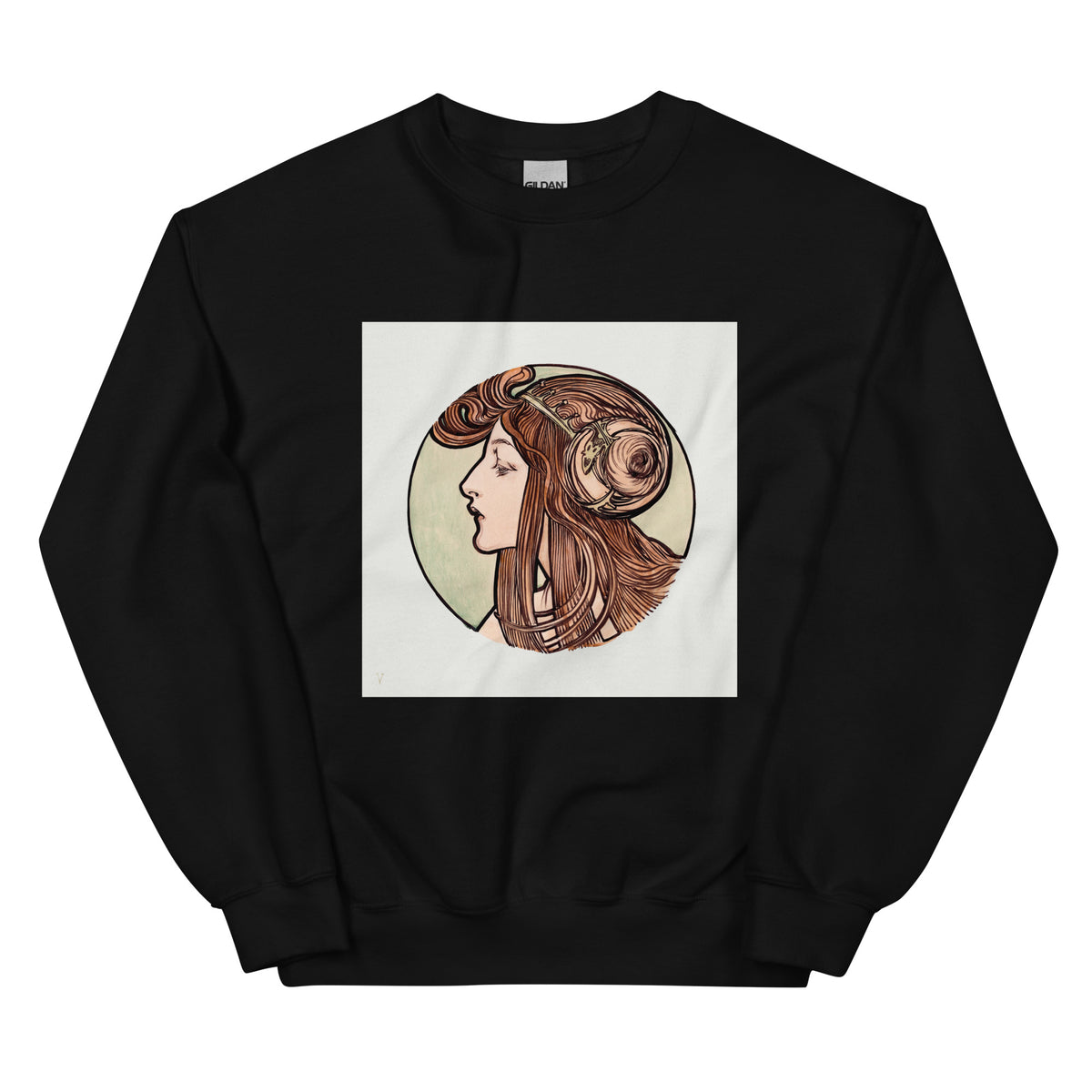 Black Sweater Stained Glass Fouquet Mucha VII Essential