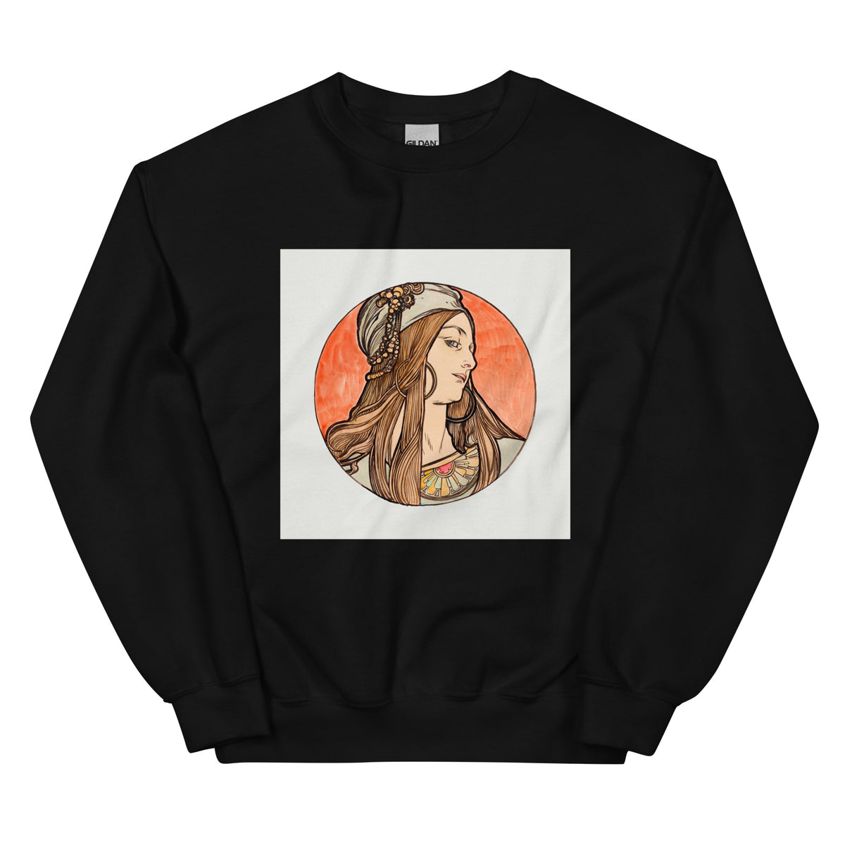 Black Sweater Stained Glass Fouquet Mucha VIII Essential