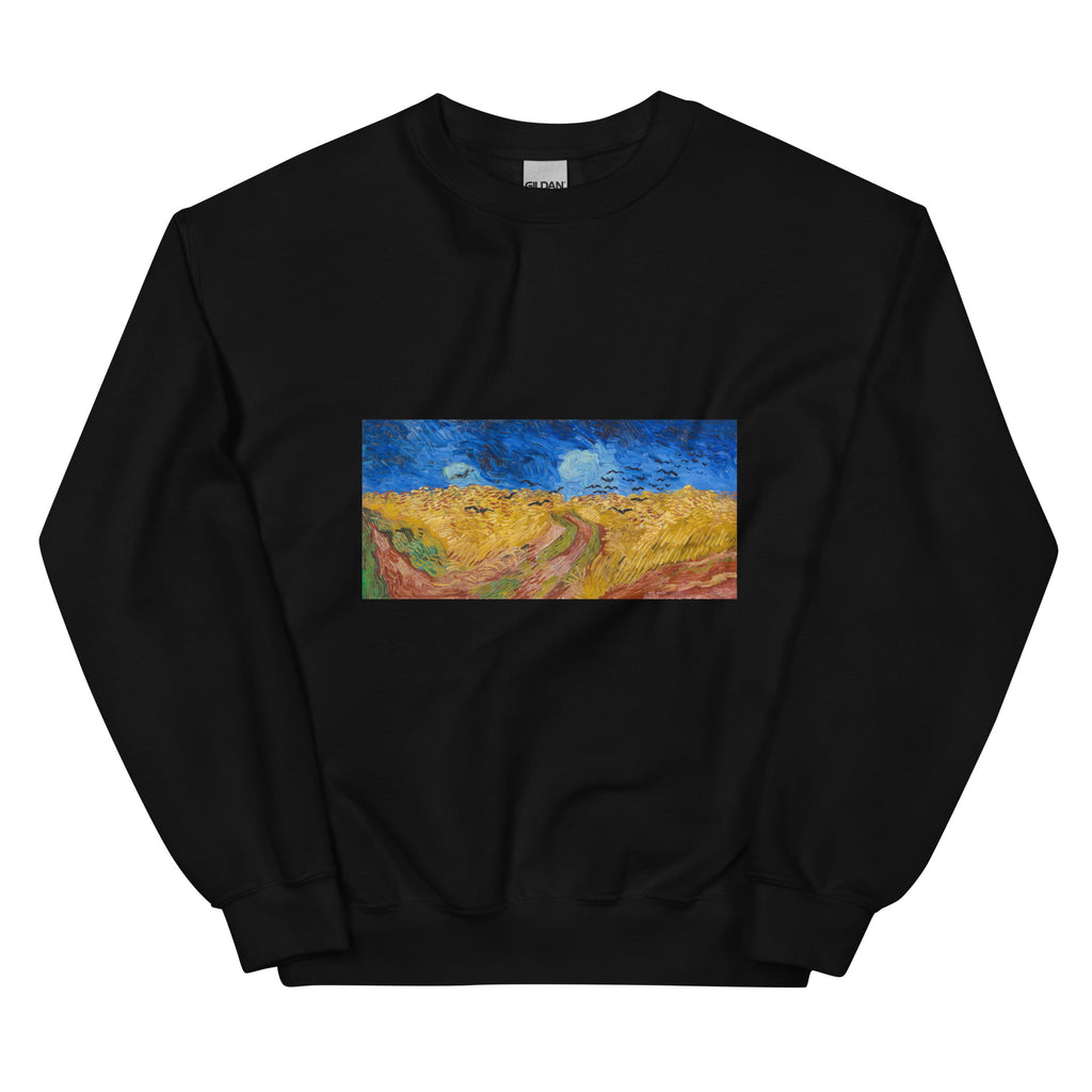 Black Sweater Vincent Van Gogh S Wheatfield With Crows Famous Landscape Painting Essential