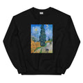 Black Sweater Vincent Van Gogh S Road With Cypress And Star Famous Painting Essential
