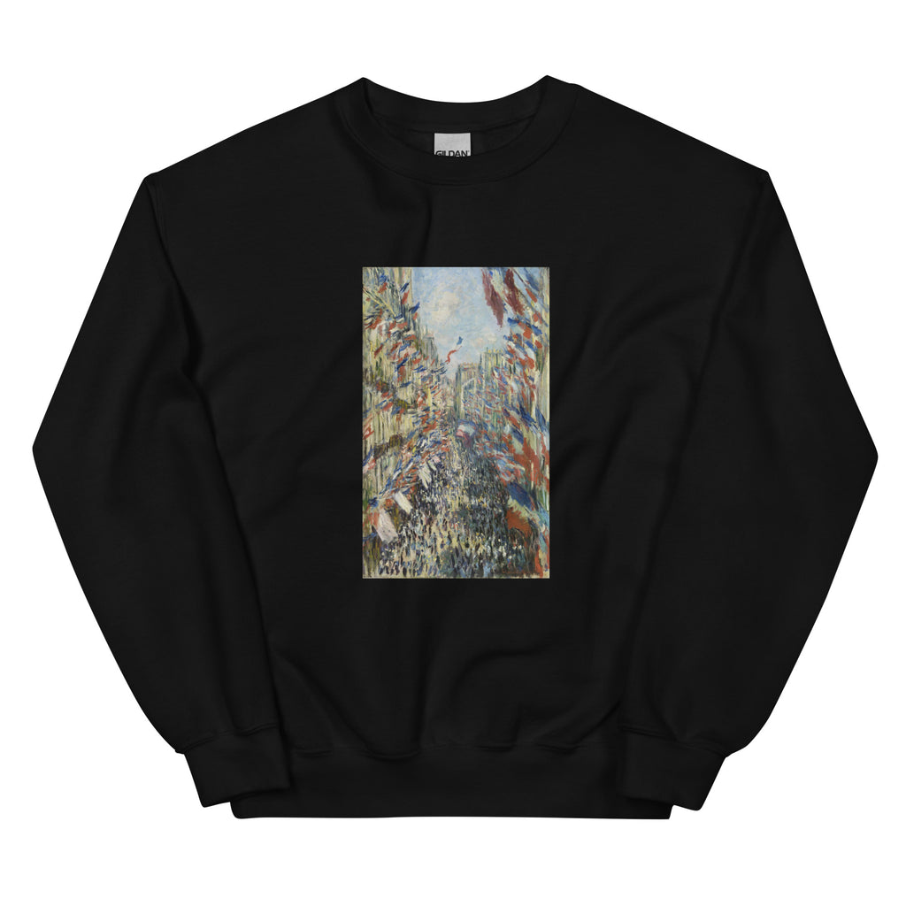 Black Sweater Claude Monet S The Rue Montorgueil In Paris Famous Painting Essential