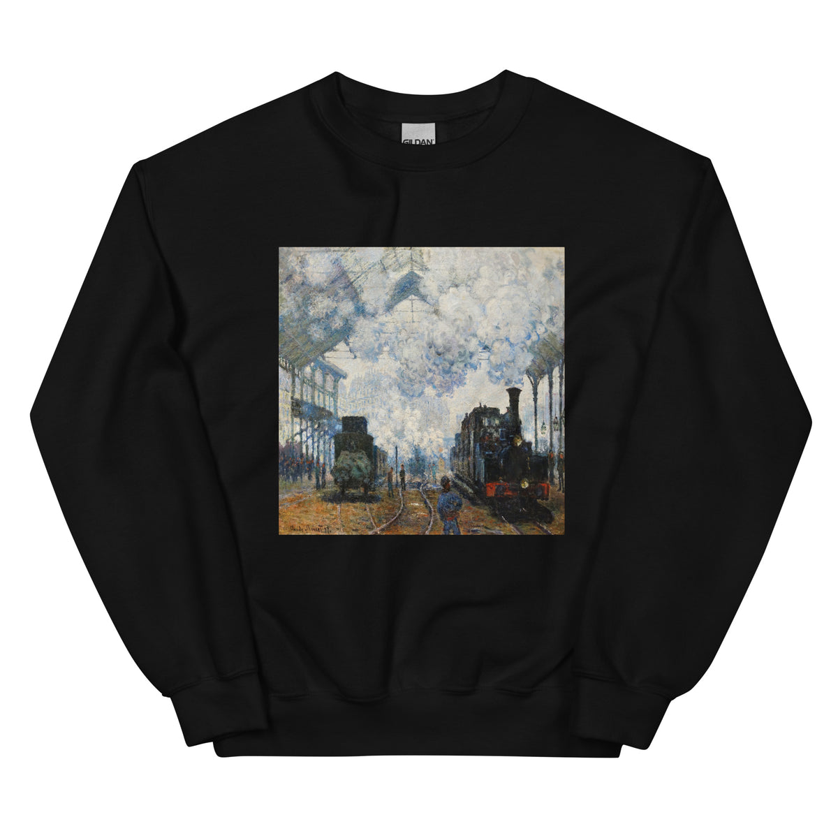 Black Sweater Claude Monet S Arrival Of The Normandy Train Famous Painting Essential