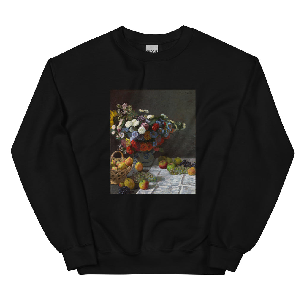 Black Sweater Still Life With Flowers And Fruit Essential