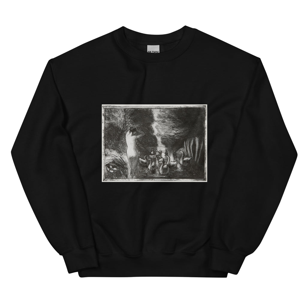 Black Sweater Bather With Geese Essential