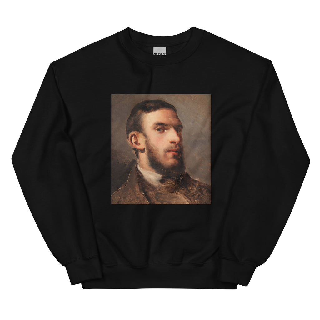 Black Sweater Self-Portrait Painting In High Resolution Essential