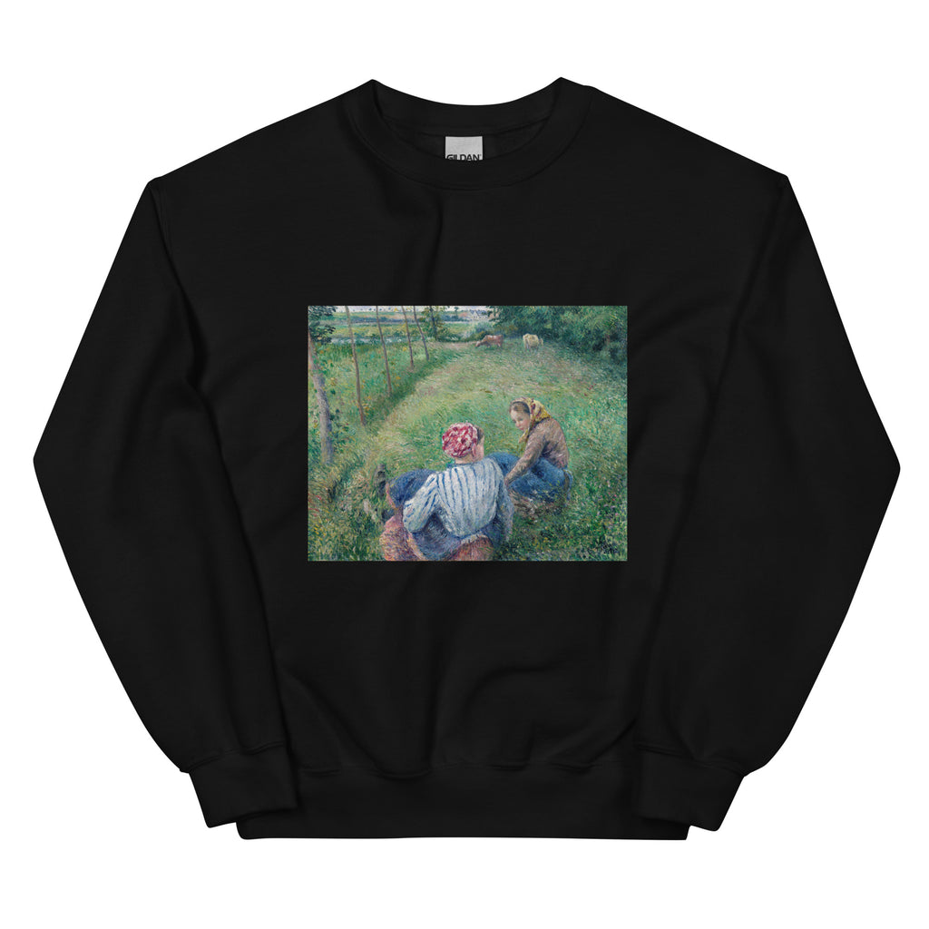 Black Sweater Young Peasant Girls Resting In The Fields Near Pontoise Essential