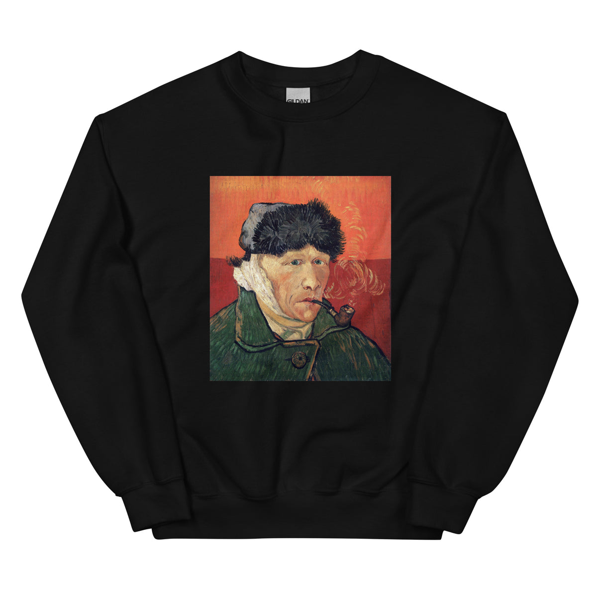 Black Sweater Self Portrait With Bandaged Ear And Pipe Vincent Van Gogh 1889 Essential