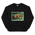 Black Sweater Bathers Throwing Reeds Print Essential