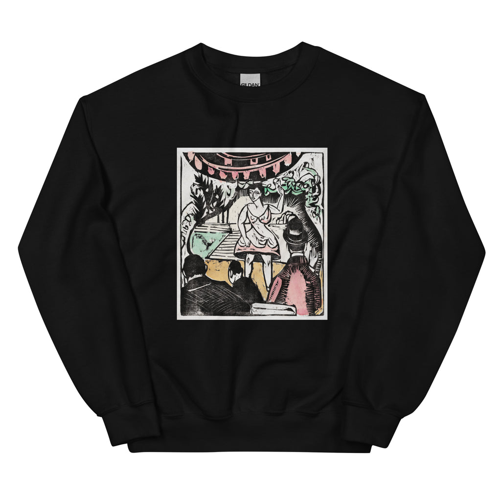 Black Sweater Little Variety Act With Singer Print  - Ernst Ludwig Kirchner 1880 Essential
