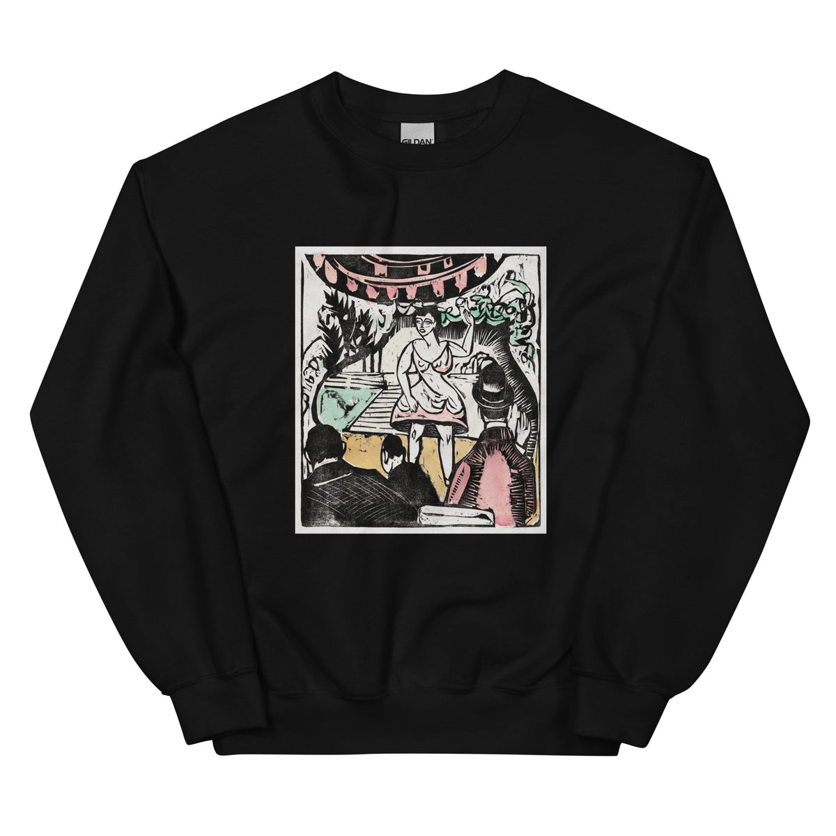 Black Sweater Little Variety Act With Singer Print  - Ernst Ludwig Kirchner 1880 Essential