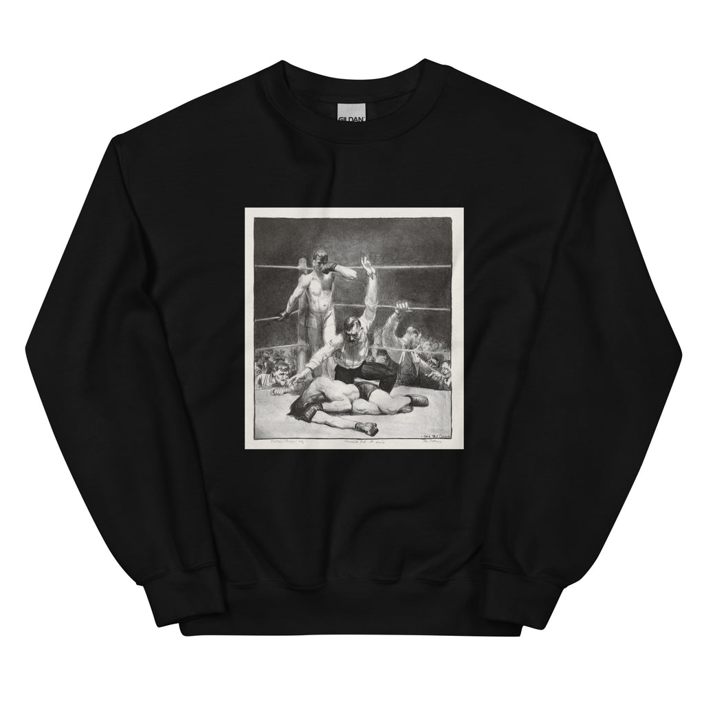 Black Sweater Counted Out First Stone Print Essential