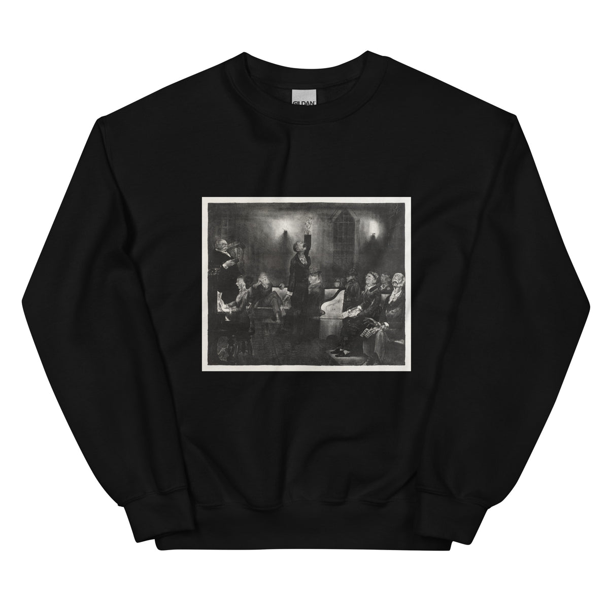Black Sweater Prayer Meeting Second Stone Print Essential