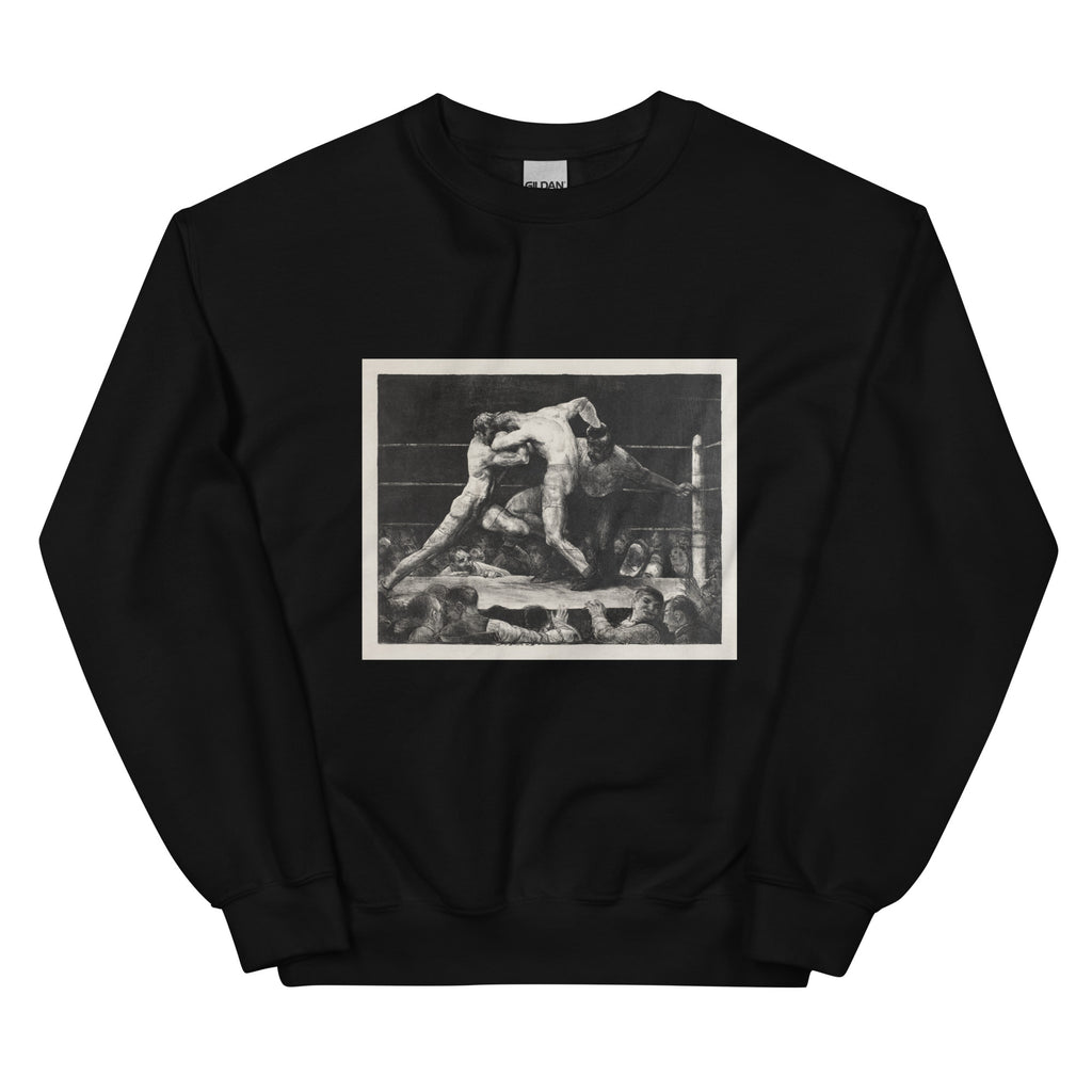 Black Sweater A Stag At Sharkey Print Essential
