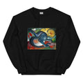 Black Sweater Two Cats Blue And Yellow Essential