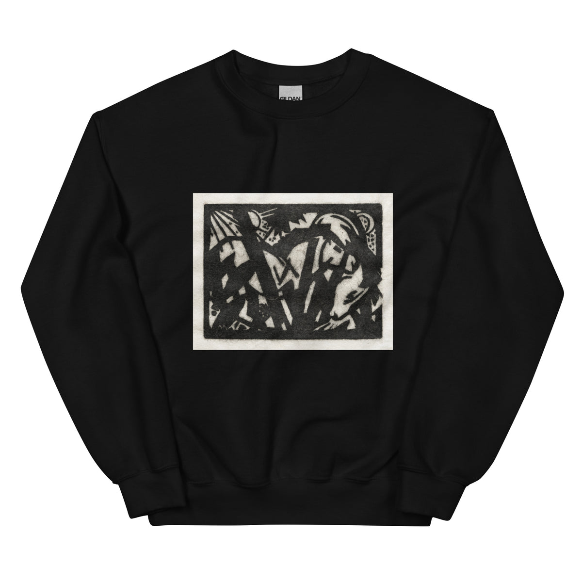 Black Sweater Horse Print Essential