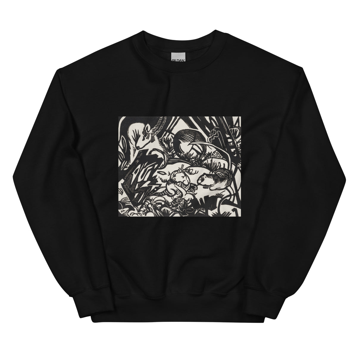 Black Sweater From The Animal Legend Genius Print Essential
