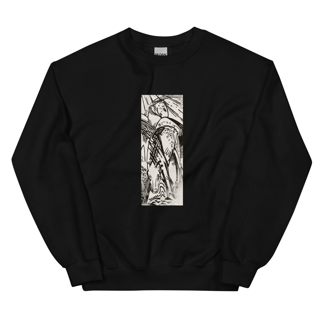 Black Sweater Horses Print Essential