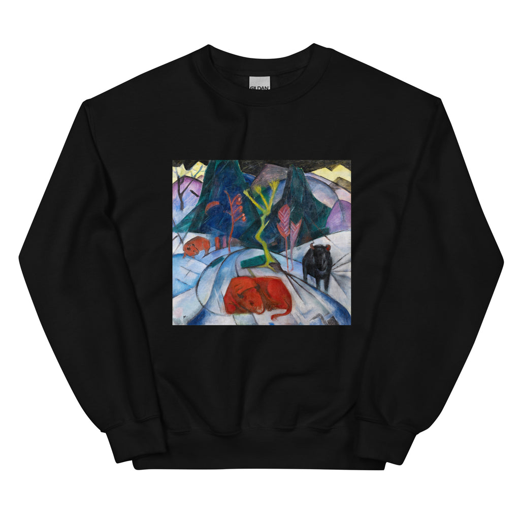 Black Sweater Bison In Winter Red Bison Essential