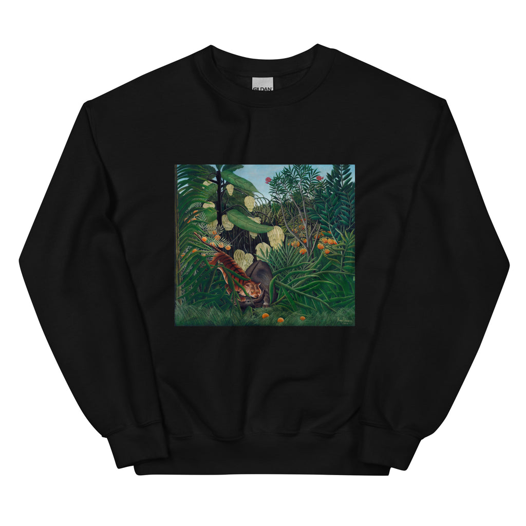 Black Sweater Fight Between A Tiger And A Buffalo Essential