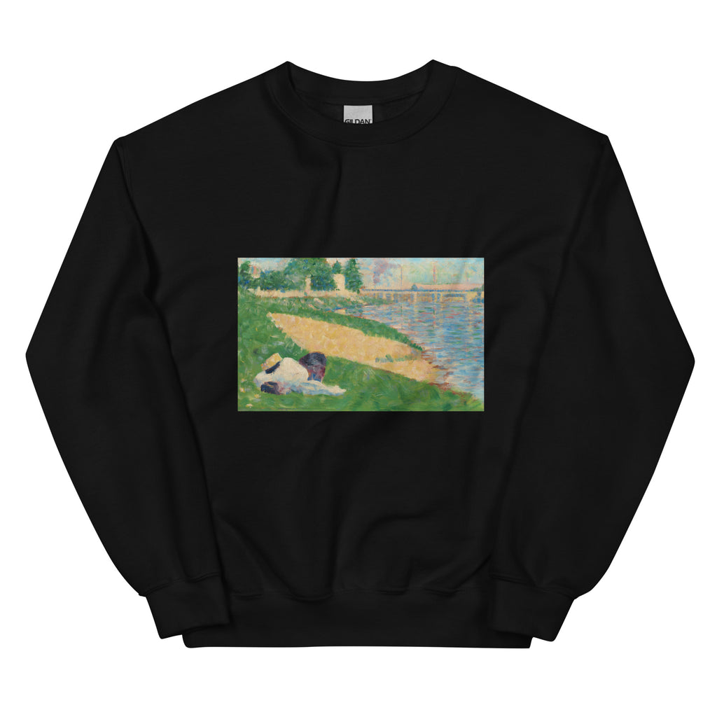 Black Sweater The Seine With Clothing On The Bank Study For Bathers At Asnieres Essential