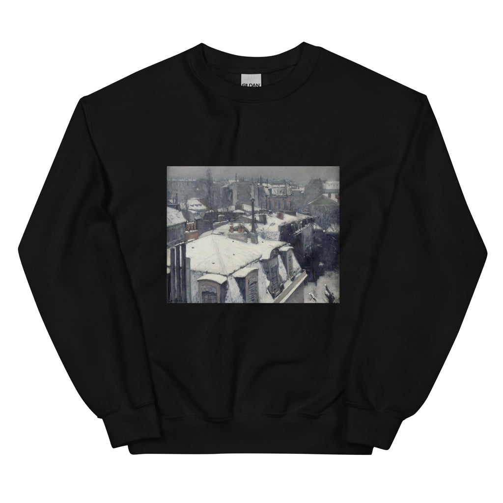 Black Sweater Rooftops In The Snow Essential