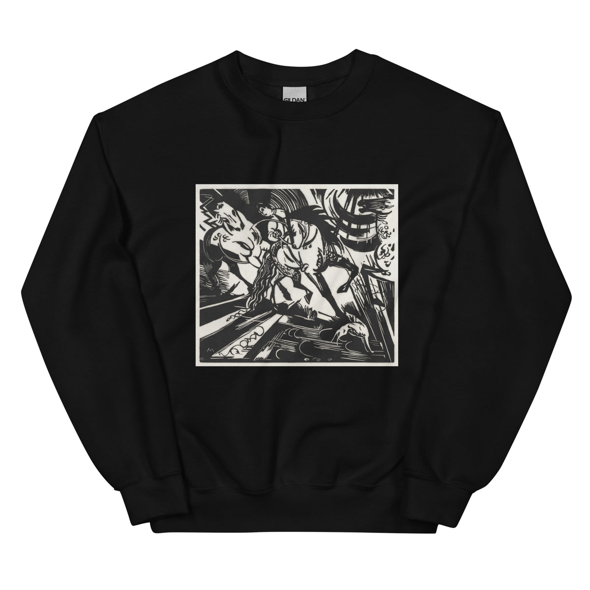 Black Sweater The Riding School Print Essential