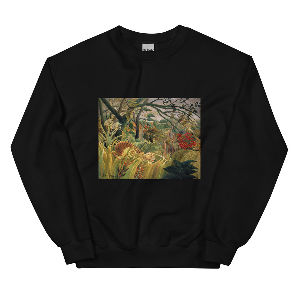 Black Sweater Henri Rousseau Tiger In A Tropical Storm Famous Painting Essential