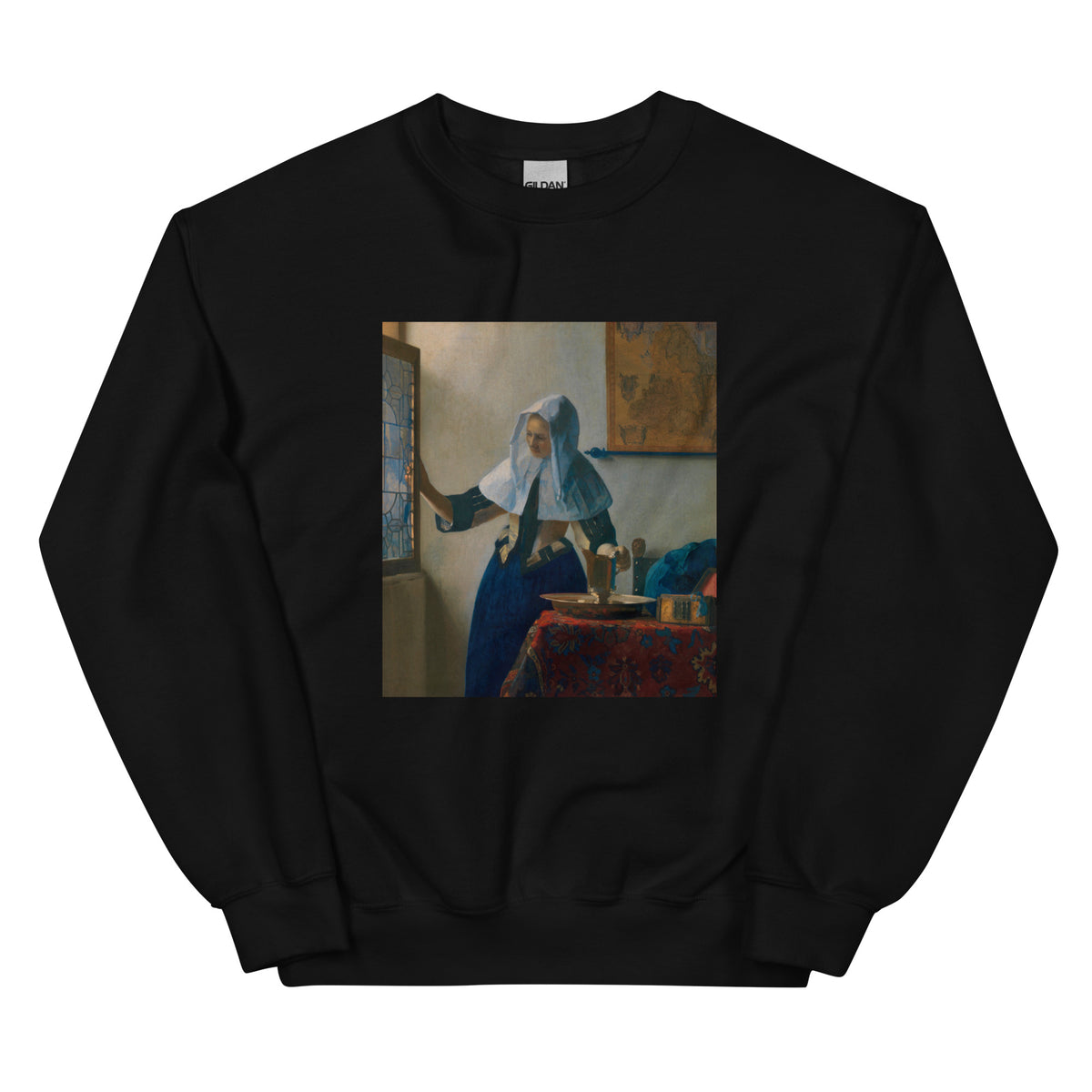 Black Sweater Young Woman With A Water Pitcher Essential