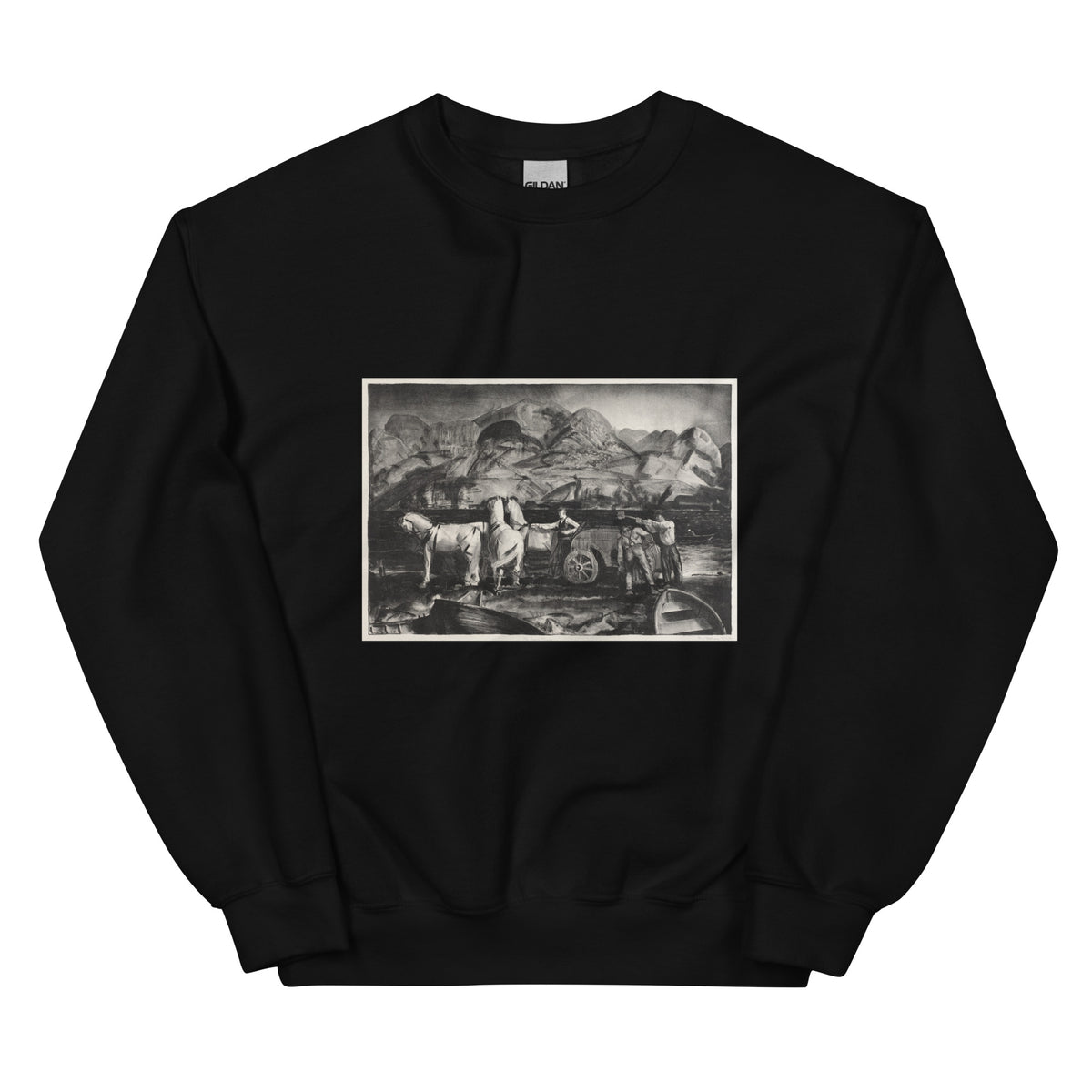 Black Sweater The Sand Team Print Essential